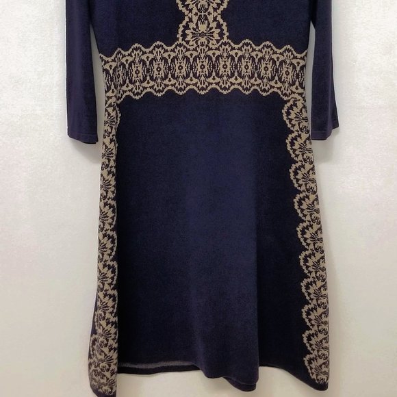 Nine West L Knit Dress Lightweight Purple Beige - Picture 3 of 16